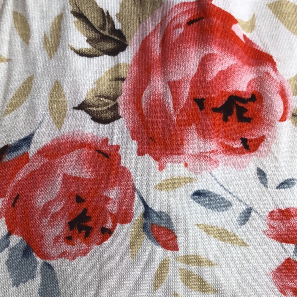 Soft Flowy Stretchy Cream Pink Floral Sleeveless Tank Dress Pockets Women XS NWT - Picture 9 of 14